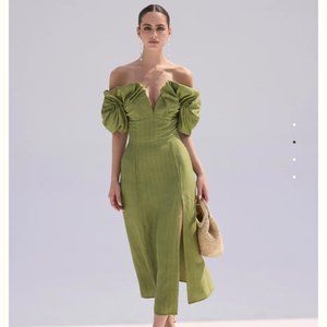 Cult Gaia Muna Dress Size 6 Color palm